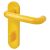 Golden Yellow Nylon Steel Core Safety Bathroom Door Handles - 78mm c/c - Paris Range