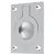 Rectangular Flush Ring Cabinet Pull Handle - 63 x 50mm - Satin Chrome