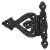 Antique Cabinet Hinge - 133 x 109 x 3mm - Antique Black Iron