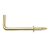 Dresser Hook - 25mm Length - Electro Brass - Pack of 10