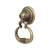Antique Style Ring Pendant Cabinet Drop Handle - 30mm Diameter - Antique Brass