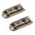 CLIP Straight Cabinet Mounting Plate - Screw On - 0mm Spacing Nickel Plated - Pair