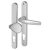77G/3830N/1530 Silver uPVC Multipoint Lever/Pad Door Handles - 92/62mm c/c - Atlanta Range