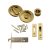 Round Flush Privacy Set with Bolt - PVD Brass