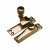 Heavy Duty Straight Quadrant Arm Sash Window Fastener - 70 x 19mm - Polished Brass