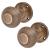 Antique Brass Beehive Mortice Door Knob - 60mm Rose Diameter