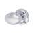 Polished Chrome Oval Mortice Door Knob - 57mm Rose Diameter