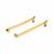 Roller Arm Fanlight Stay - 150mm Length - Polished Brass - Pair