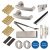 Heavy Duty Euro Lock Door Handle on Rose Fire Door Kit - Power Size 2-5 - Stainless Steel