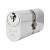 5 Pin 70mm Oval Double Cylinder - 35 + 35mm - Polished Chrome - Keyed Alike