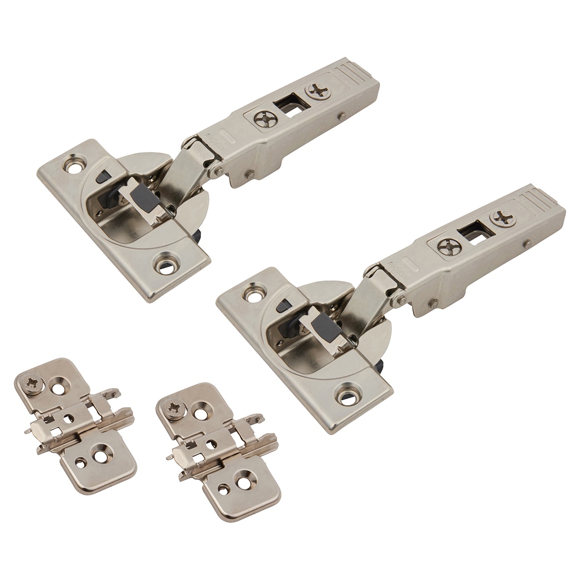 CLIP Top Thick Door Soft Close Cabinet Hinge Pack - 95° - Sprung - Overlay - Zinc Plated - Pair