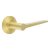 Satin Brass Fire Rated Door Handles on Round Chamfered Rose - Knightsbridge Range