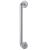 Satin Aluminium 19mm D-Bar Door Pull Handle on Rose - Screw Fix - 225mm Centres