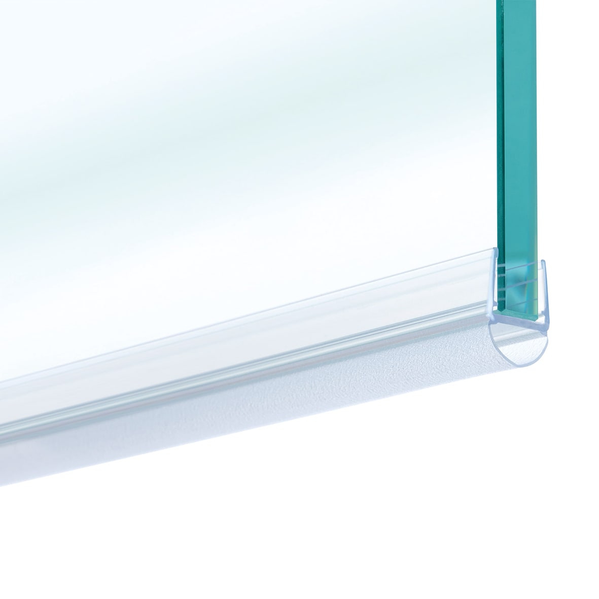 Clear PVC Shower Seal - Bubble Seal - Suits 10-12mm Glass