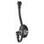 Diecast Ball End Single Hat & Coat Hook - 130 x 35mm - Black