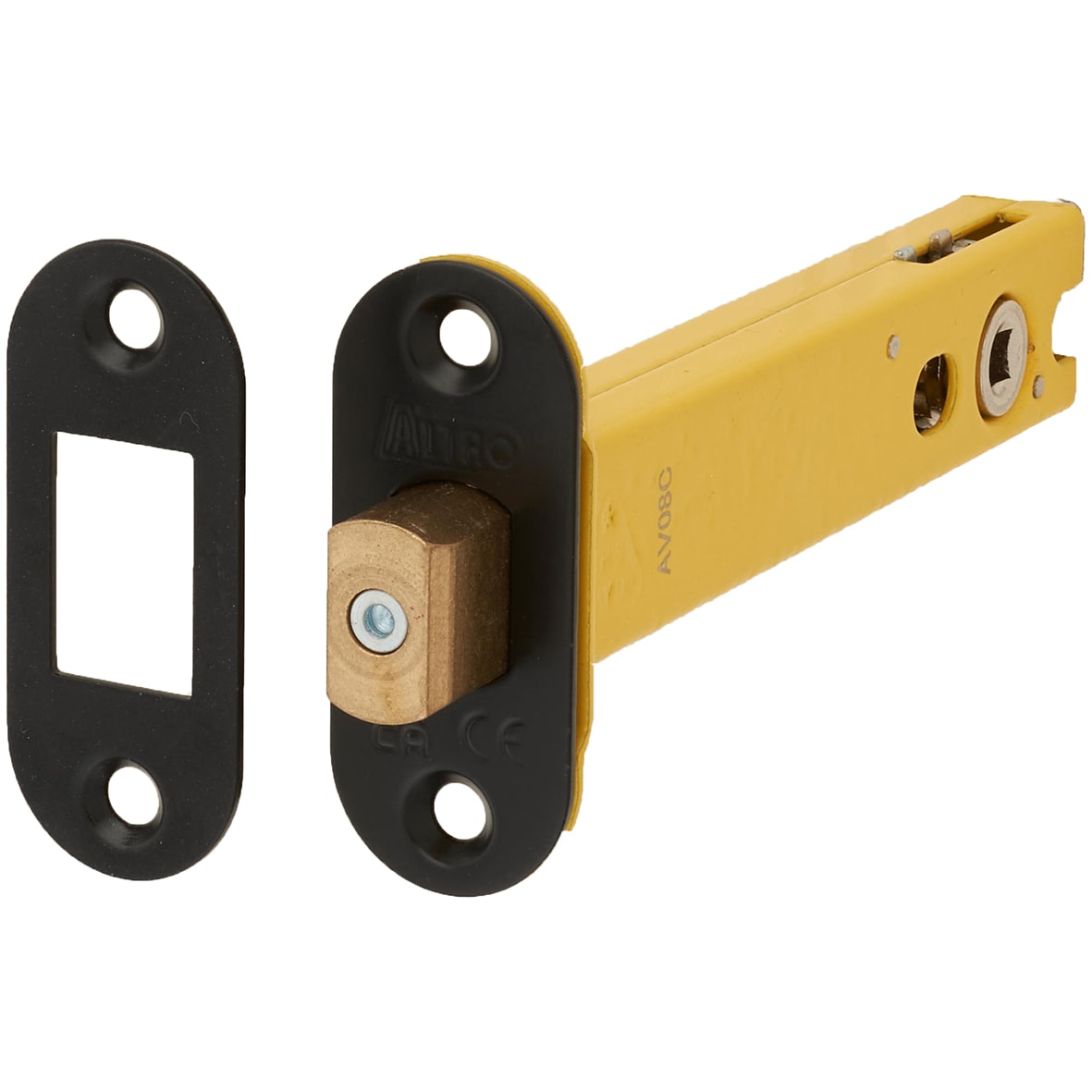 5mm Bolt Through Tubular Bathroom Deadbolt - 127mm Case - 108mm Backset - Radius - Matt Black