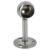 25mm Hanging Rail End Bracket - Brushed Stainless Steel