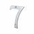 76mm Screw Fix Door Numeral - 7 - Satin Chrome