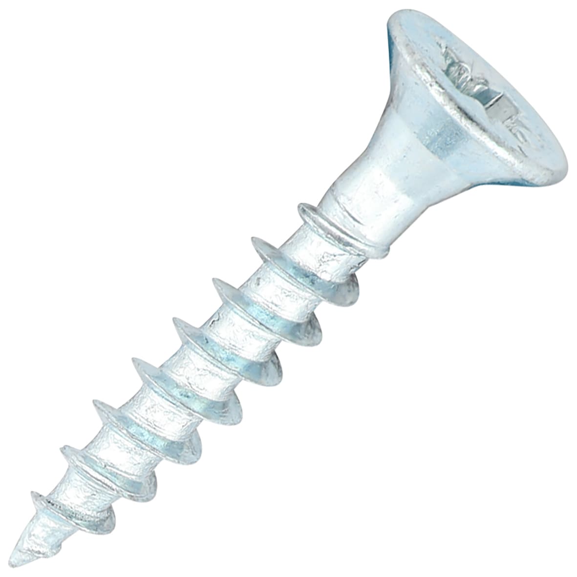 General Purpose Pozi Countersunk Chipboard Wood Screws - 3.5 x 20mm - Zinc Plated - Pk of 200