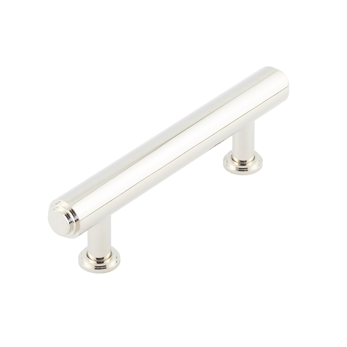 Belgrave 18mm Stepped T-Bar Cabinet Pull Handle - 96mm c/c - Polished Nickel