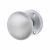 Satin Chrome Round Mortice Door Knob - 58mm Rose Diameter