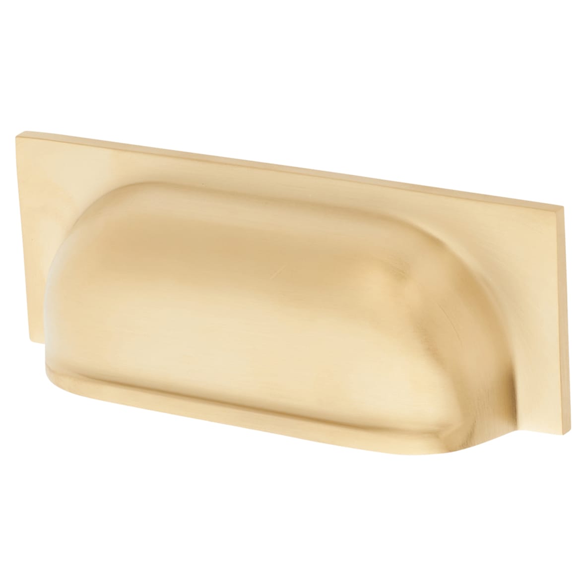 Quantock Cabinet Cup Handle - 96mm Centres - PVD Satin Brass