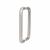 Satin Aluminium 19mm D-Bar Door Pull Handles - Back to Back - 225mm Centres