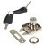 Cabinet Sliding Door Lock - 18 x 22mm - Keyed Alike - Differ 1 - Nickel Plated