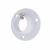 25mm Tube Hanging Rail End Socket with Locking Grub Screws - White - Pack of 2