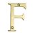 76mm Screw Fix Door Letter - F - Gold