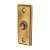 Marcus Antique Brass Rectangular Stepped Bell Push - 83 x 33mm