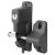Single Sided Lockable Gravity Safety Catch - Locked Open & Closed - Black