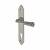 Pewter Gothic Euro Lock Door Handles - Long Plate - 247 x 44mm