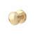 Polished Brass Rimmed Mortice Door Knob - 70mm Rose Diameter - Delamain Range