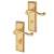 Polished Brass Georgian Scroll Bathroom Door Handles - 150 x 48mm