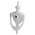 Arrone AR727K Traditional Urn Door Knocker with Viewer - White - 151 x 76mm