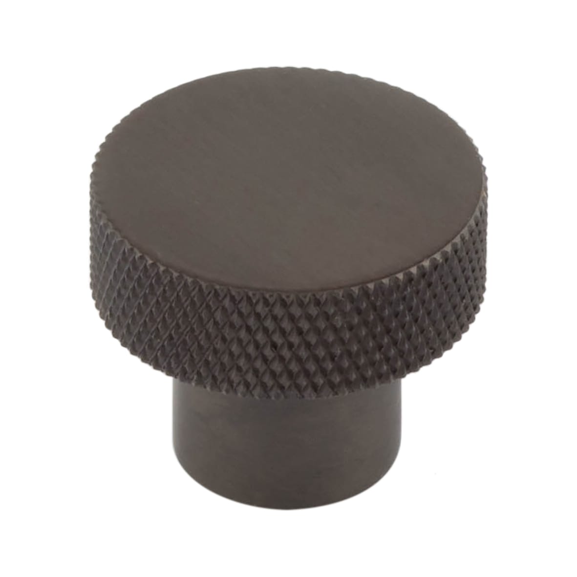 Wenlock Knurled Round Cabinet Knob - 30mm Diameter - Dark Bronze