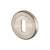 Escutcheon - 50mm Diameter - Keyhole - 316 Satin Stainless Steel