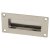 Rectangular Flush Cabinet Pull Handle - 102 x 51mm - Polished Stainless Steel