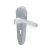 Marcus Satin Chrome Art Deco Keyhole Lock Door Handles - Waldorf Range - 203 x 66mm