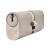 J2X6 Pattern 5 Pin 74mm Oval Double Cylinder - 37 + 37mm - Satin Chrome - Keyed to Differ