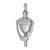 Marcus Urn Door Knocker - Satin Chrome - 152 x 66mm