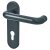 Anthracite Grey Nylon Steel Core Euro Lock Door Handles - 72mm c/c - Paris Range