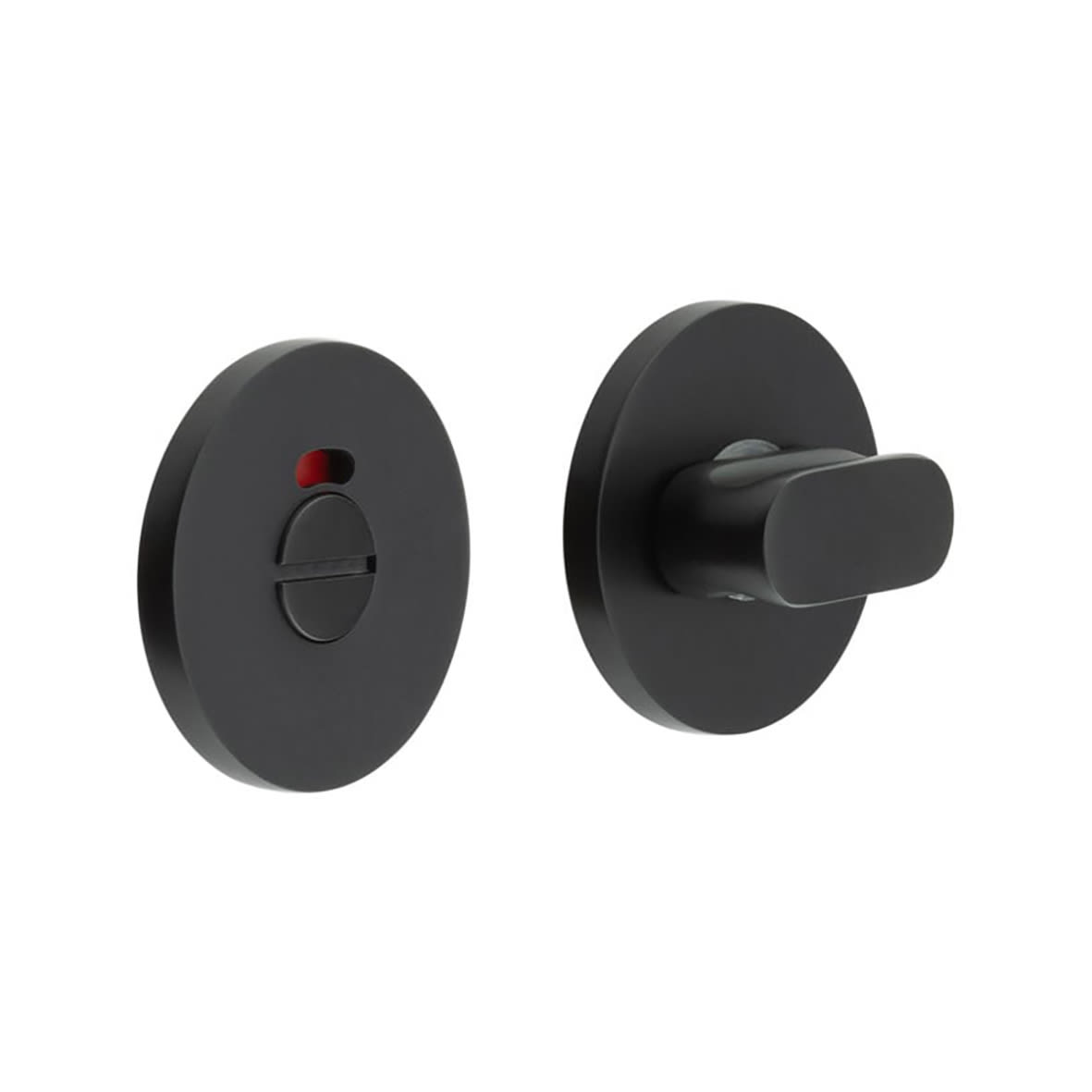 Bathroom Turn & Release with Indicator - 54mm Diameter - Matt Black