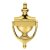 Victorian Plain Edge Urn Door Knocker - Polished Brass - 165 x 75mm