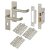 Satin Stainless Steel 19mm Return to Door 3 Lever Sashlock Door Handles Pack
