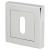 Square Escutcheon - 52 x 52mm - Keyhole - Polished Chrome