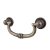Antique Style Swan Cabinet Drop Handle - 64mm Centres - Antique Brass