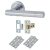 Polished Chrome Latch Door Handles on Rose Pack - Dakota Range