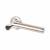 Satin/Polished Stainless Steel Door Handles on Round Rose - Lucerna Range